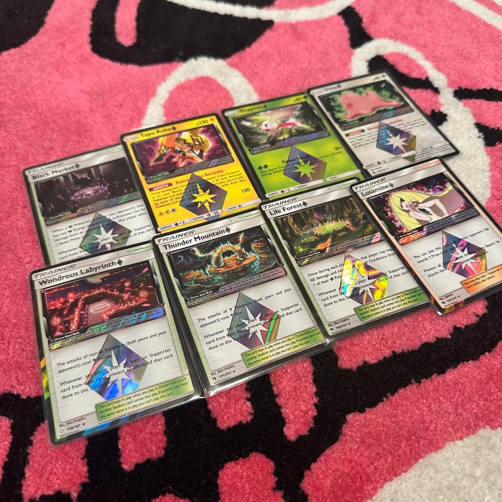 Ditto, Shaymin, Tapu Koko & Lusamine – Prism Star Bundle Lot – As Pictured